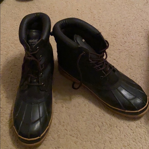 totes surface men's water resistant winter duck boots